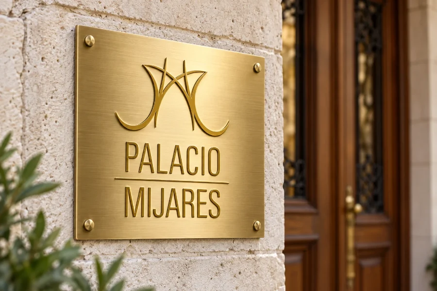 Palacio Mijares · identidad: placa de entrada