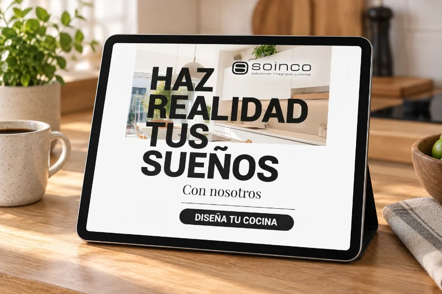 Cocinas Soinco · campaña «Haz realidad tus sueños»: campaña en la tableta