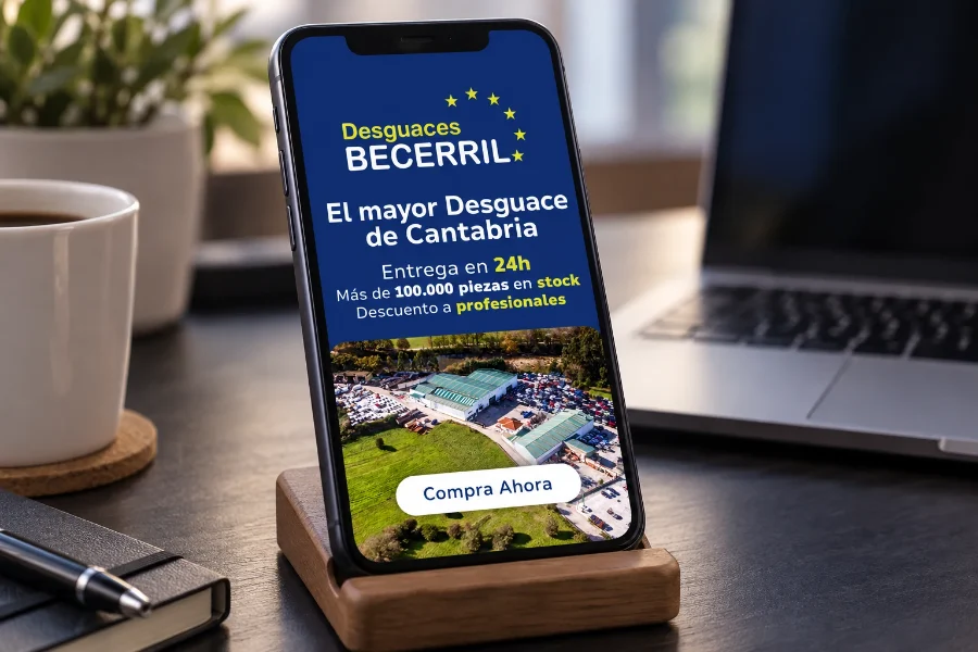 Desguaces Becerril: campaña en el móvil