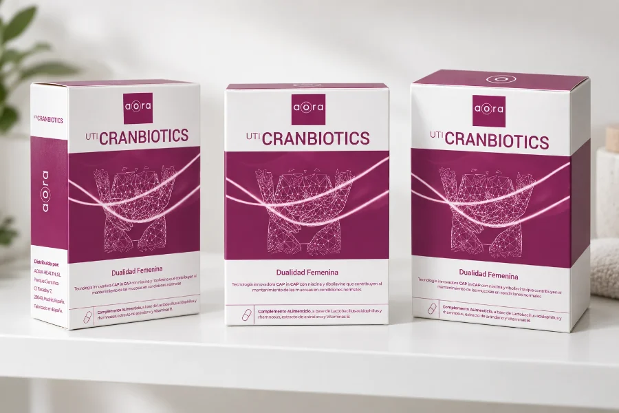 AORA · UTI Cranbiotics: lineal de producto