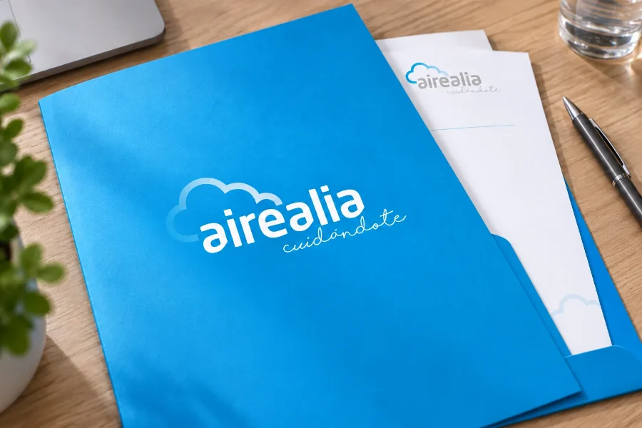 Airealia · identidad: carpeta comercial