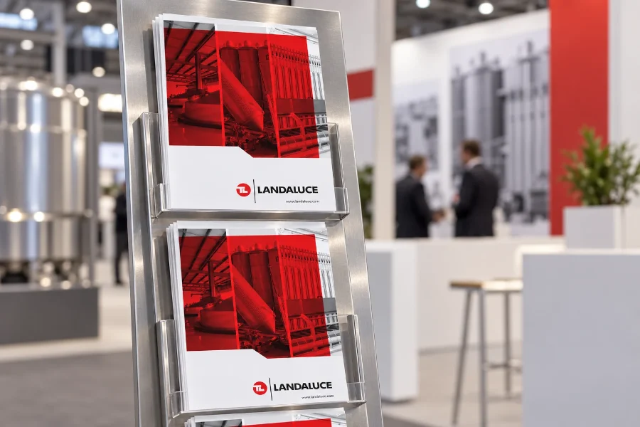 Landaluce · catálogo general: expositor en la feria