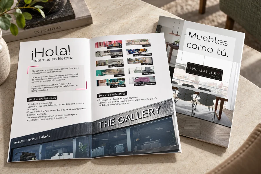 The Gallery · díptico «Muebles como tú»: interior del díptico