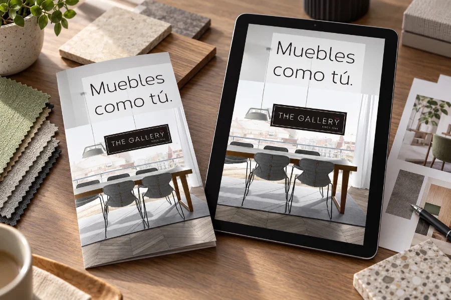 The Gallery · díptico «Muebles como tú»: presentación en la tableta