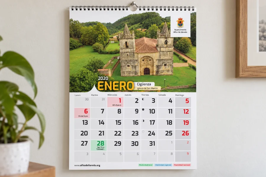 Alfoz de Lloredo · calendario 2020: enero