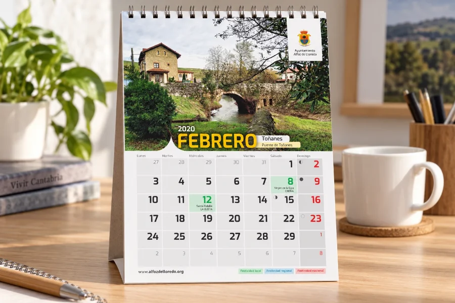 Alfoz de Lloredo · calendario 2020: febrero