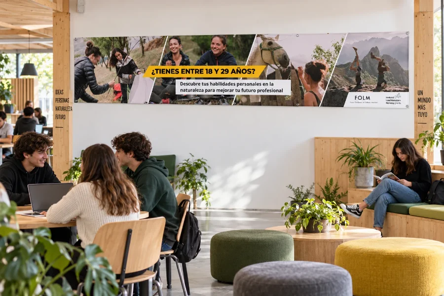 FOLM · From Outdoors to Labour Market: lona en el centro juvenil