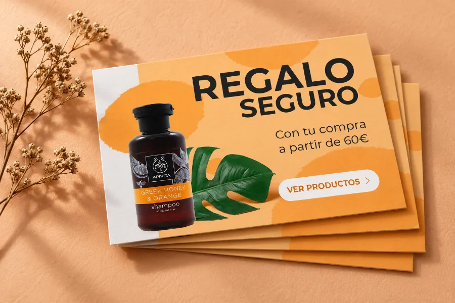 Proserpharma · campaña «Regalo seguro»: folletos promocionales