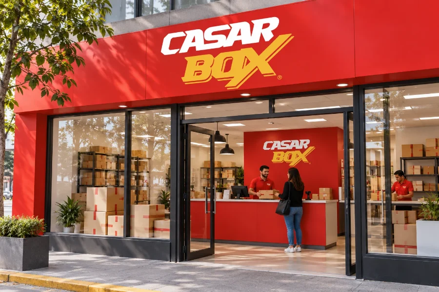 Casar Box: rótulo de la oficina