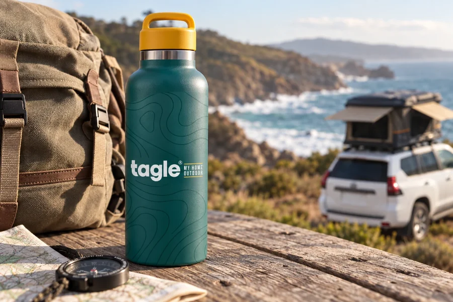 Tagle Outdoor · Feria Caravaning: botella de cámping