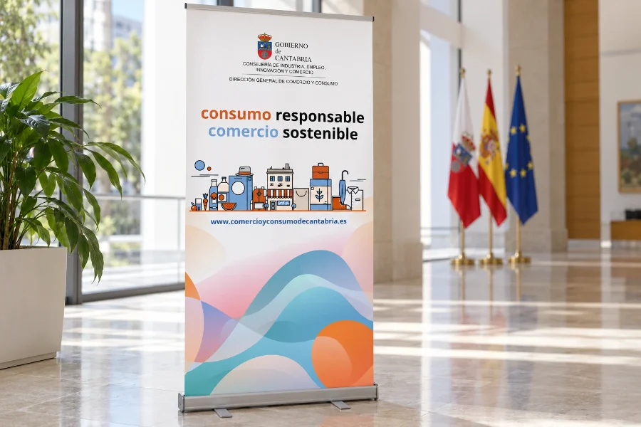 Gobierno de Cantabria · campaña de consumo responsable: roll-up informativo