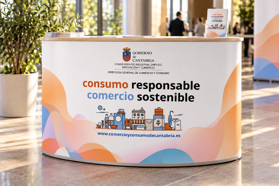 Gobierno de Cantabria · campaña de consumo responsable: mostrador de la campaña