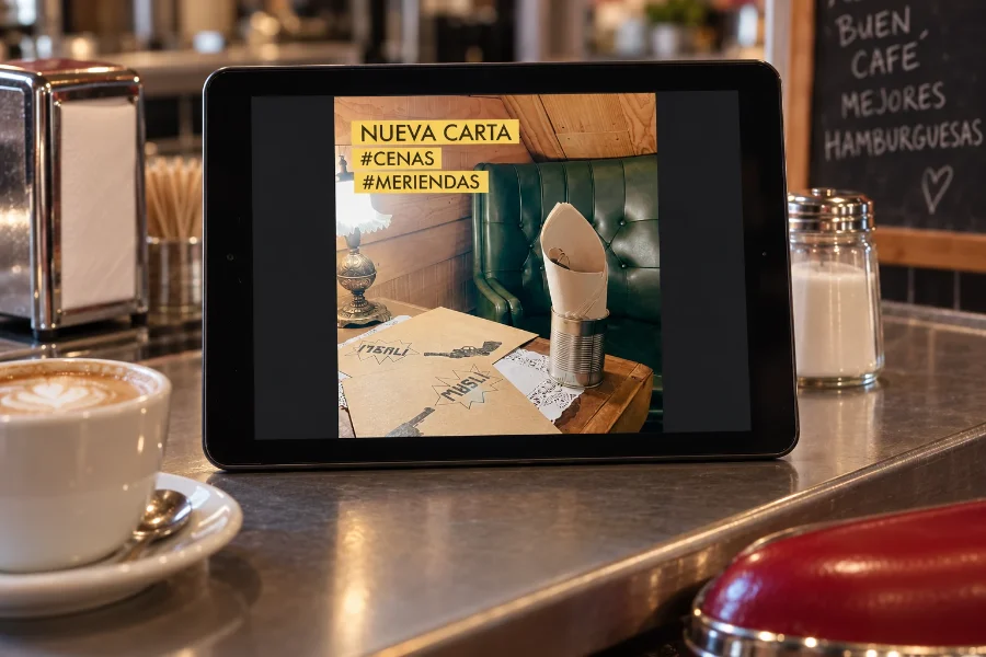 Musli · contenidos para redes: nueva carta en la tableta
