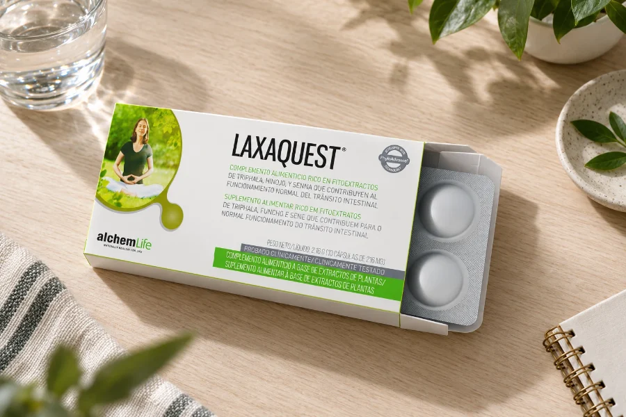 Alchemlife · LAXAQUEST, expositor: envase abierto