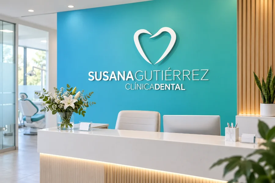 Susana Gutiérrez Clínica Dental · identidad: rótulo de recepción