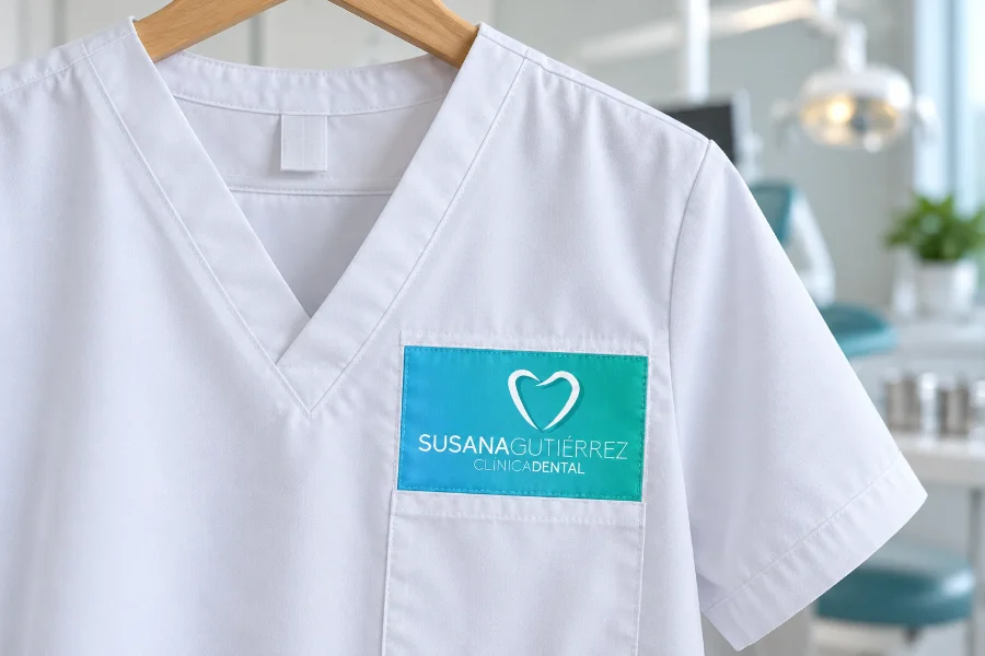 Susana Gutiérrez Clínica Dental · identidad: uniforme clínico
