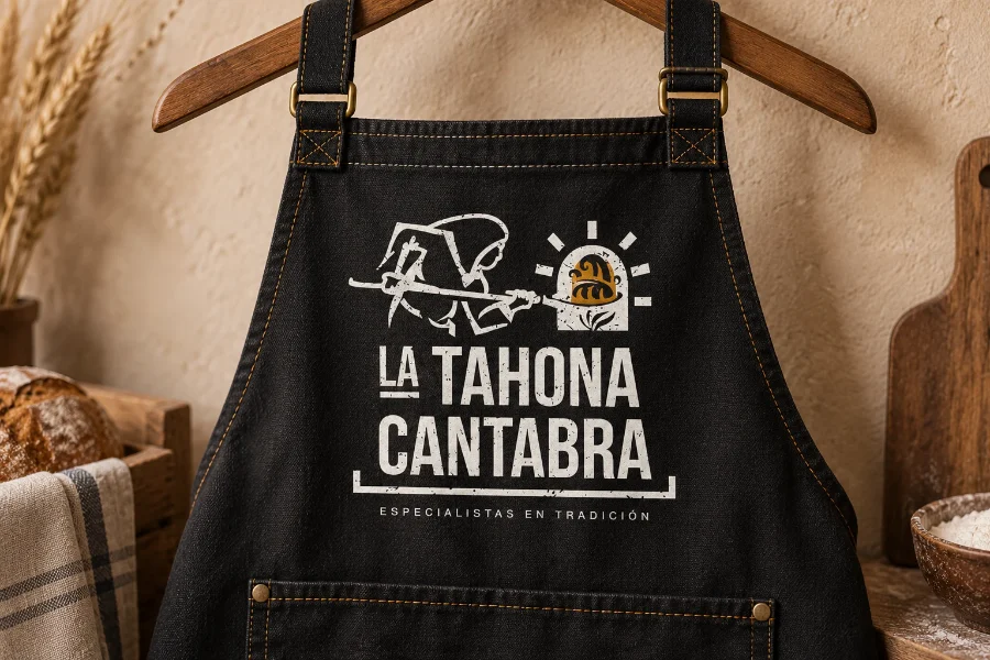La Tahona Cántabra · identidad: delantal del obrador