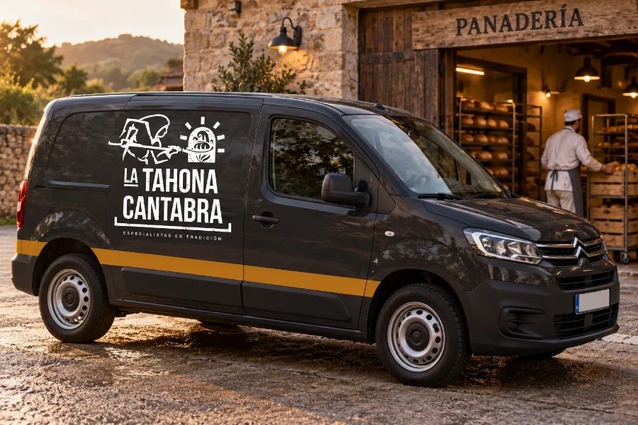 La Tahona Cántabra · identidad: vehículo de reparto