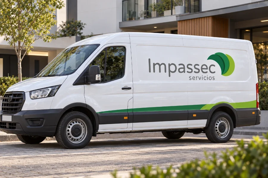 Impassec · identidad: furgoneta de servicios