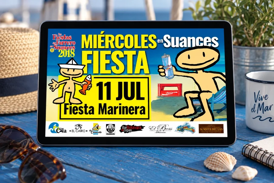 El Farrero · Fiestas de Suances 2018: publicación en la tableta