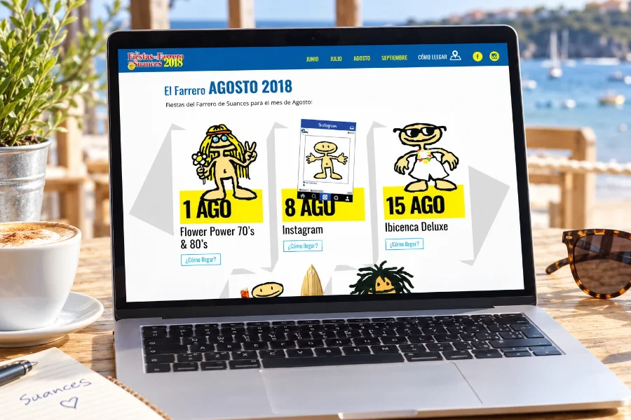 El Farrero · Fiestas de Suances 2018: campaña en el portátil