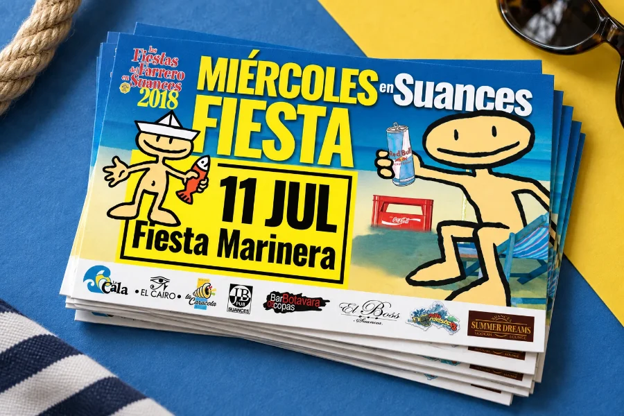 El Farrero · Fiestas de Suances 2018: tarjetas promocionales
