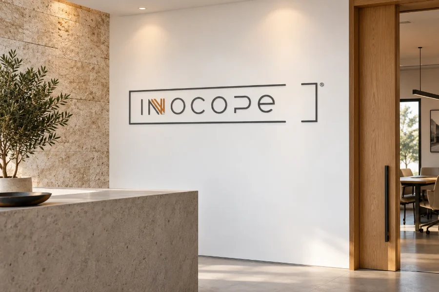 Innocope · identidad y web: rótulo del estudio