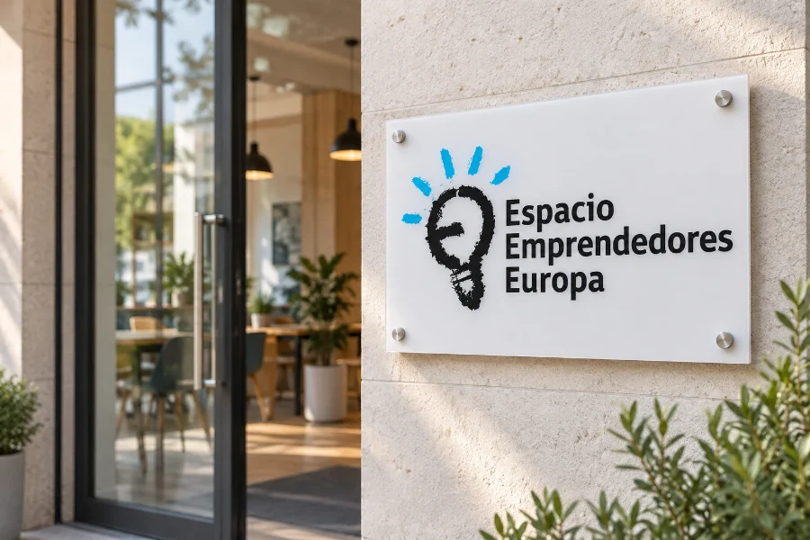 Espacio Emprendedores Europa · identidad: rótulo de entrada
