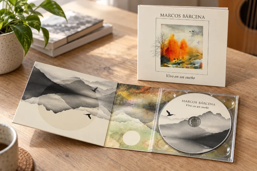 Marcos Bárcena · disco «Vivo en un sueño»: digipack abierto