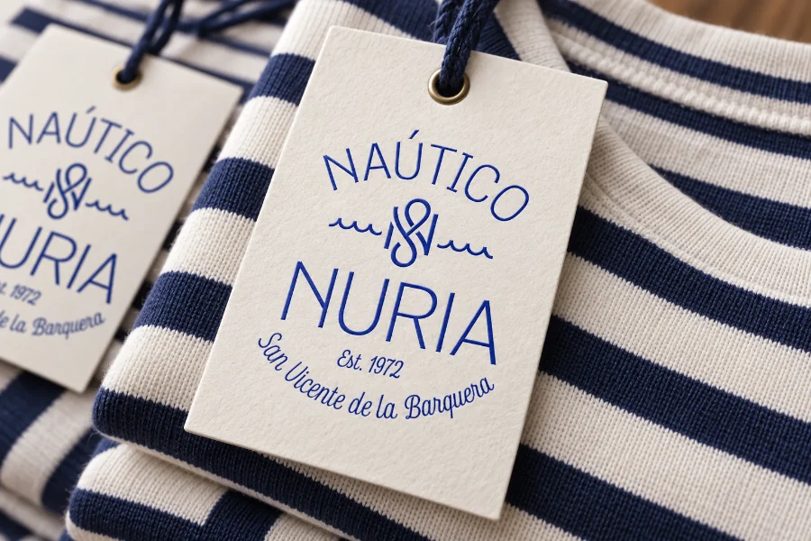 Náutico Nuria San Vicente · identidad comercial: etiquetas para prendas