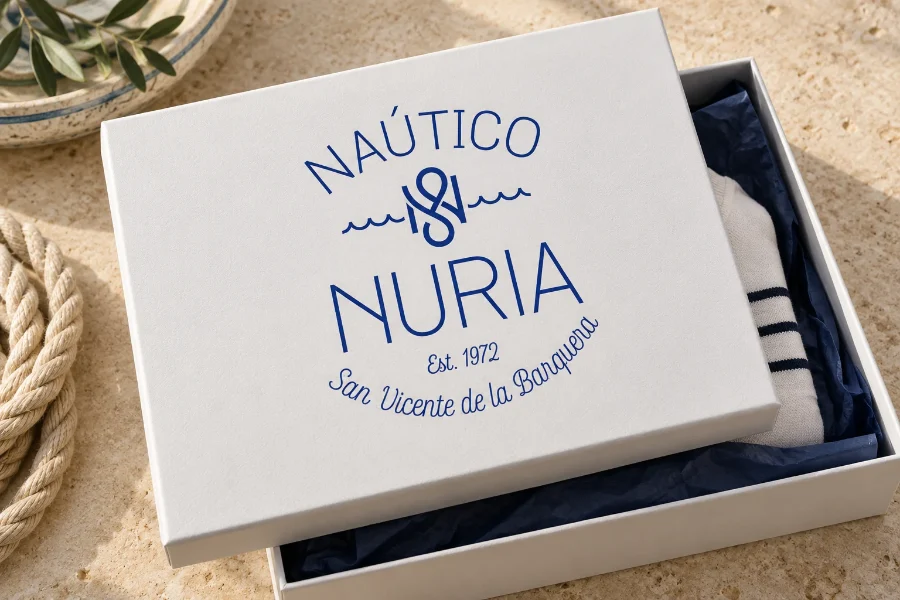 Náutico Nuria San Vicente · identidad comercial: caja de regalo