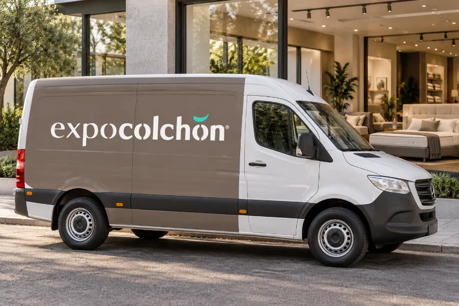 Expocolchón · imagen 2020: vehículo de reparto