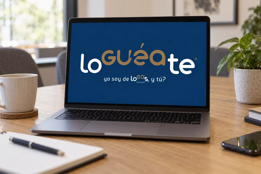 LoGOs Energía · campaña LoGuéate: campaña en el portátil