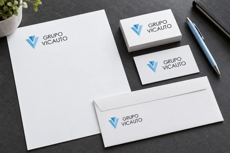 Grupo Vicauto · identidad: papelería corporativa