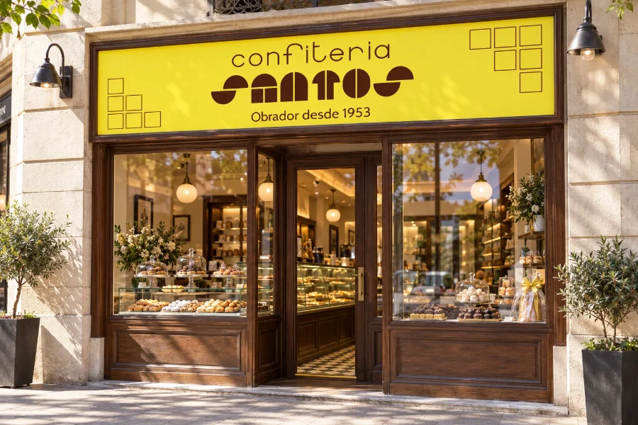 Confitería Santos · identidad: fachada de la confitería