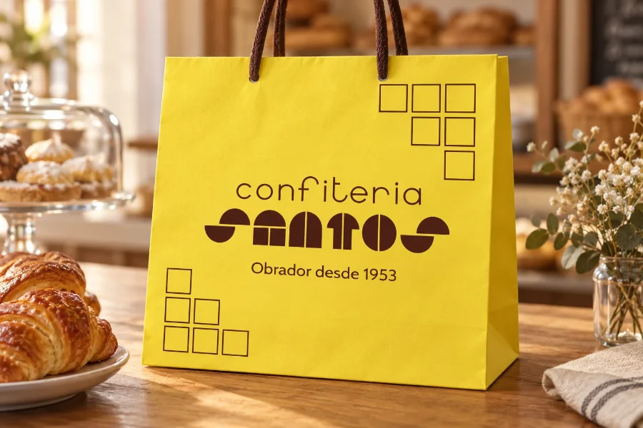 Confitería Santos · identidad: bolsa de la confitería