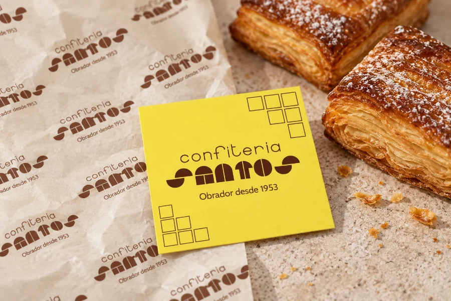 Confitería Santos · identidad: papel de envolver