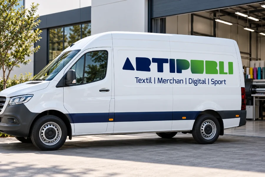 Artipubli · logotipo: vehículo comercial