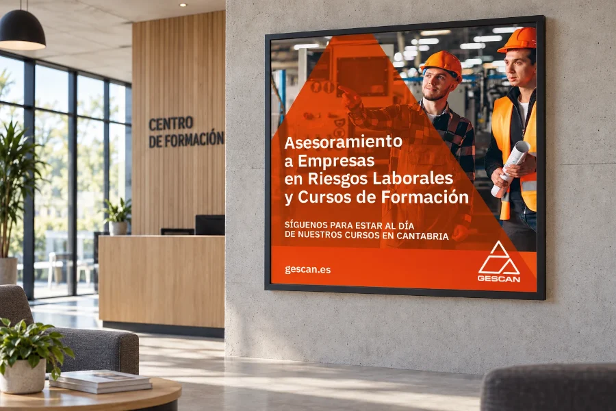 Gescan · campaña de formación: cartel en el centro de formación