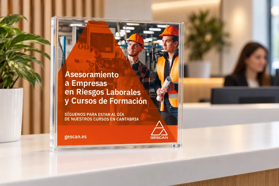 Gescan · campaña de formación: expositor en recepción