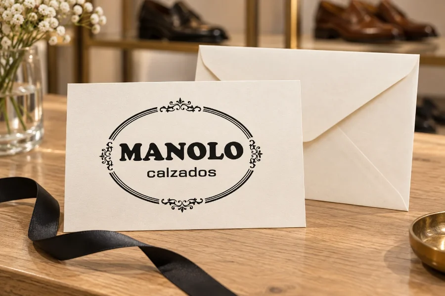 Calzados Manolo · identidad: tarjeta regalo
