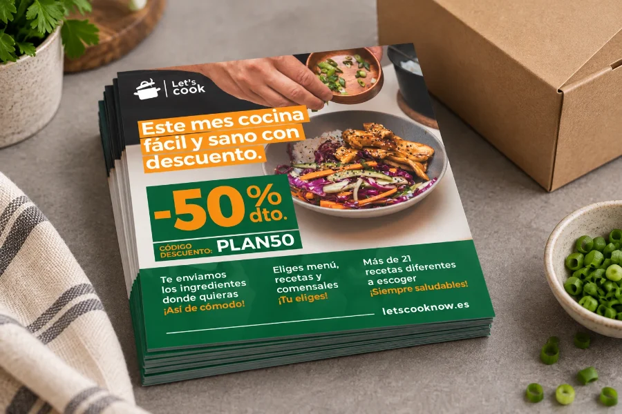 Let’s Cook · campaña de octubre: tarjeta promocional