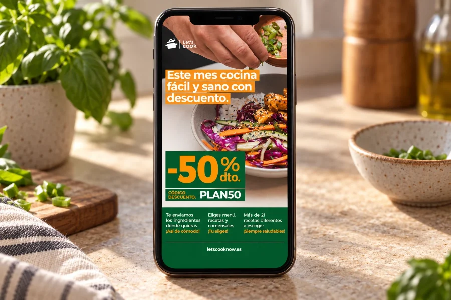 Let’s Cook · campaña de octubre: campaña en el móvil