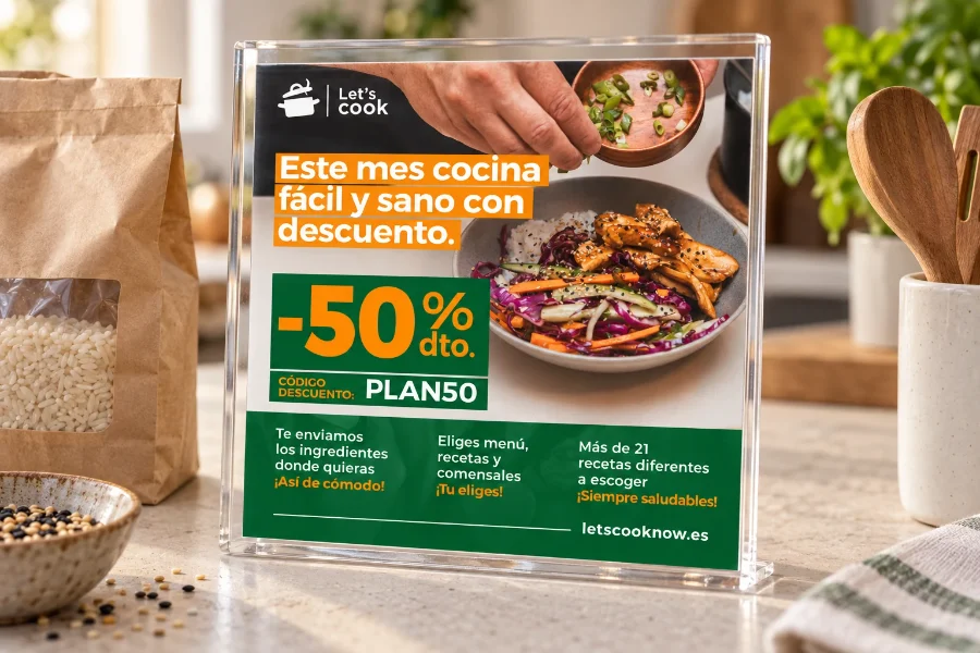 Let’s Cook · campaña de octubre: expositor de sobremesa