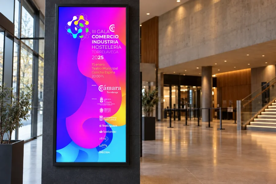 III Gala del Comercio 2025: cartel en el teatro
