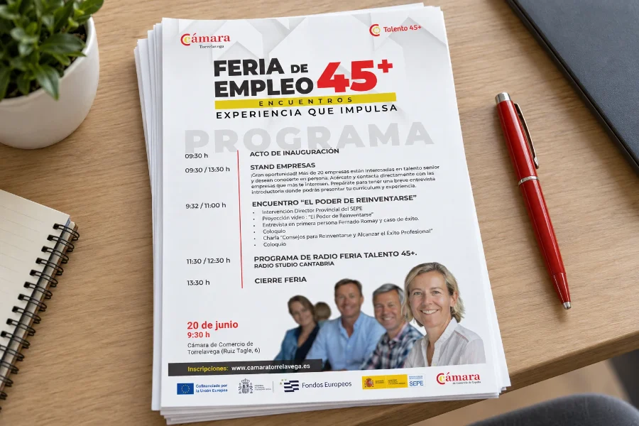 Cámara de Comercio · Feria de Empleo 45+: programa impreso