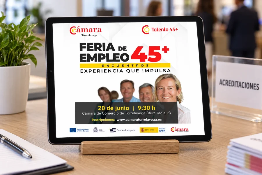 Cámara de Comercio · Feria de Empleo 45+: campaña en la tableta