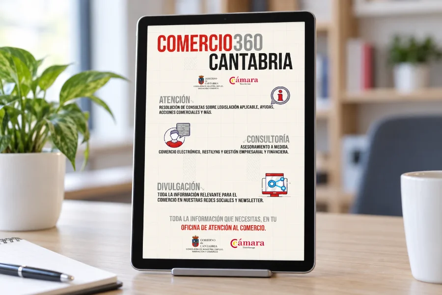 Cámara de Comercio · Comercio 360, oficina de atención al comercio: información en la tableta