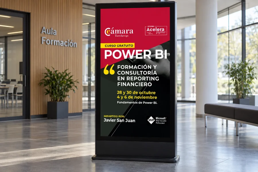 Cámara de Comercio · formación en Power BI: pantalla vertical