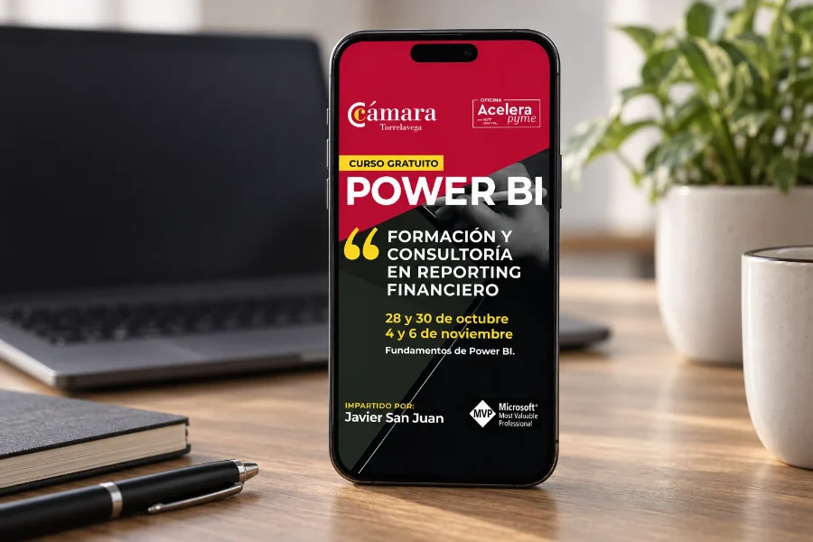 Cámara de Comercio · formación en Power BI: campaña en el móvil